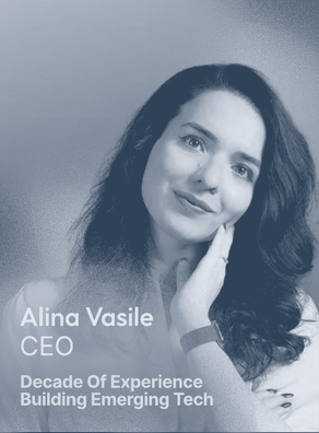 Alina Vasile executive team slide card.