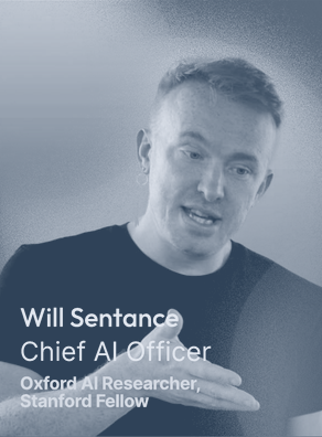 Will Sentance executive team slide card.