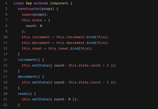 Binding methods in the constructor