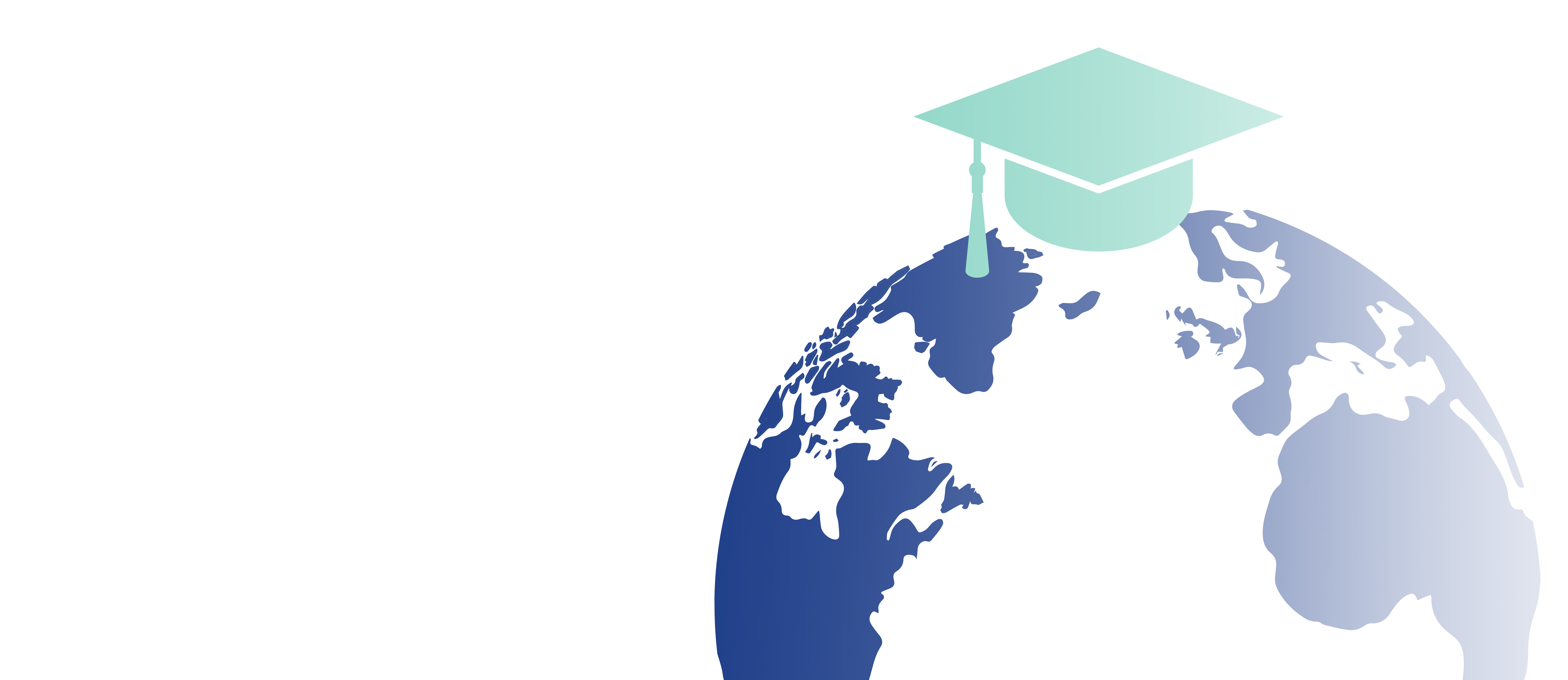 Image of a globe with a graduation cap on top.